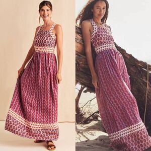 FAHERTY Gracie Dress Bali Bloom Linen XL $298